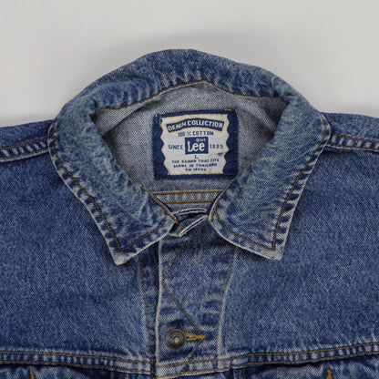 Lee Vintage Denim Jacket Blue Large 100 Percent Cotton Collared