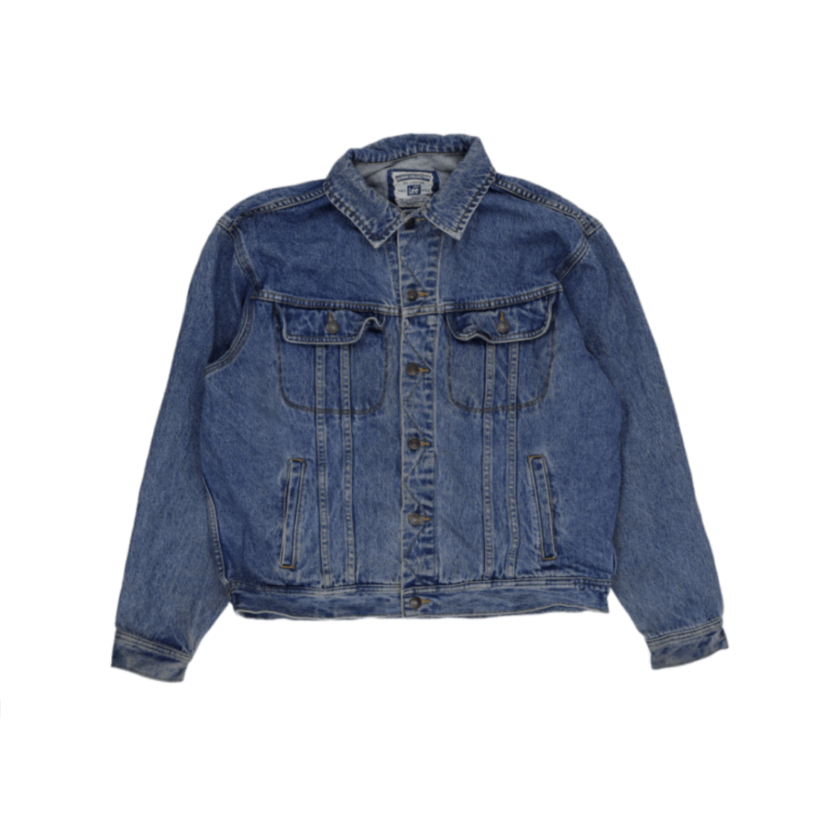 Lee Vintage Denim Jacket Blue Large 100 Percent Cotton Collared