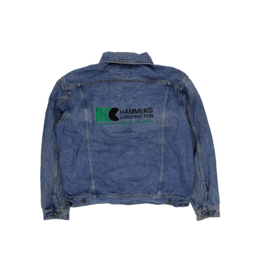 Lee Vintage Denim Jacket Blue Large 100 Percent Cotton Collared
