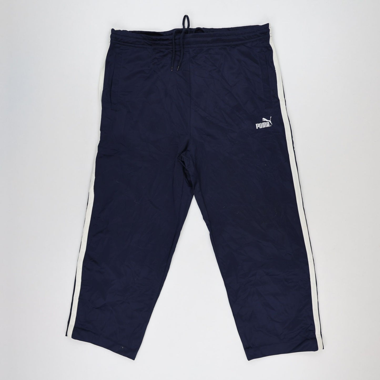 PUMA Navy Blue Track Pants for Men Size Medium 75 cm Inseam Polyester