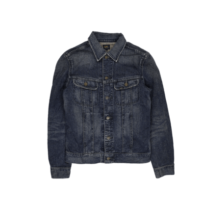 Lee Vintage Blue Denim Trucker Jacket Large Cotton Mens