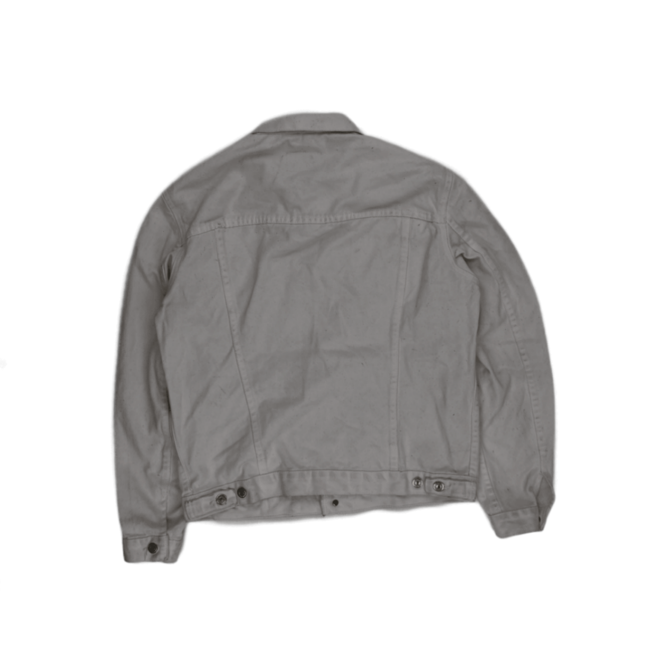 Levi's White Denim Trucker Jacket Size 42 Large 100% Cotton Vintage Men's Clothing