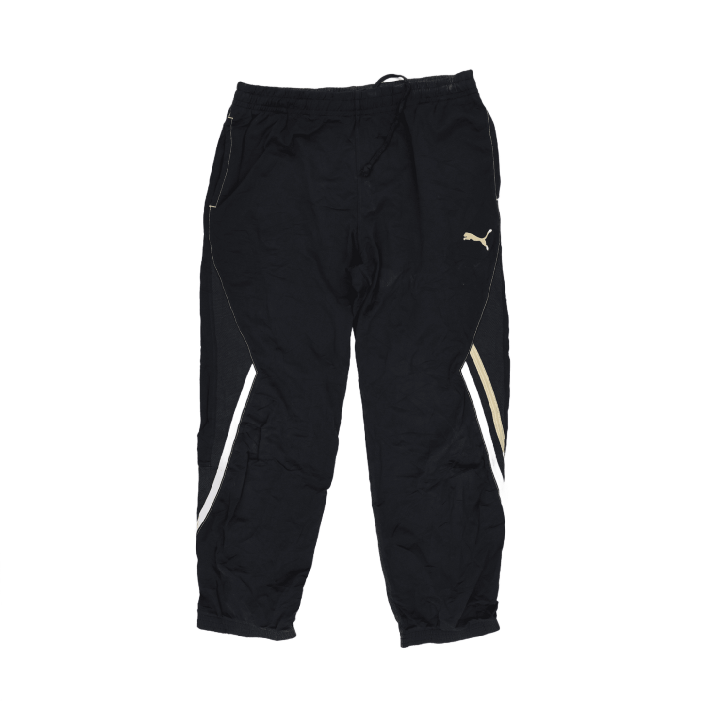 PUMA Black Track Pants Large 76 cm Inseam 40 cm Waist Polyester