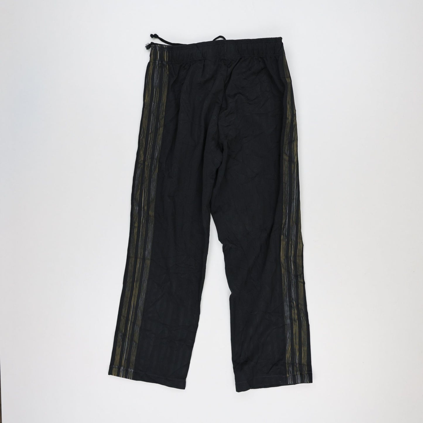 adidas Black Track Trousers Men's Size Medium 76 cm Inseam 42 cm Waist Polyester Used Good