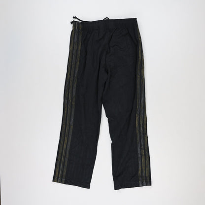 adidas Black Track Trousers Men's Size Medium 76 cm Inseam 42 cm Waist Polyester Used Good