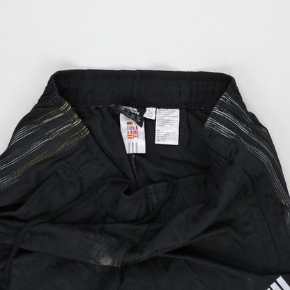 adidas Black Track Trousers Men's Size Medium 76 cm Inseam 42 cm Waist Polyester Used Good