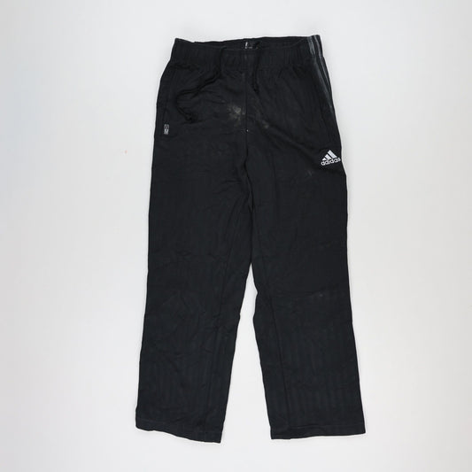 adidas Black Track Trousers Men's Size Medium 76 cm Inseam 42 cm Waist Polyester Used Good