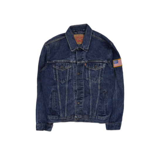 Levi's Vintage Blue Denim Trucker Jacket Size Medium Cotton