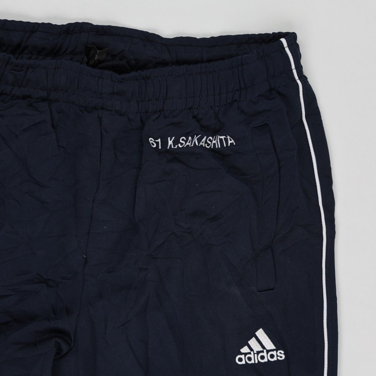 adidas Navy Blue Track Bottoms Men's Medium 76 cm Inseam 38 cm Waist Polyester