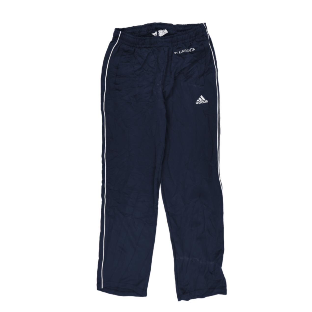 adidas Navy Blue Track Bottoms Men's Medium 76 cm Inseam 38 cm Waist Polyester