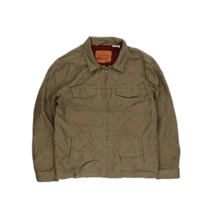 Levi Strauss & Co. Men's Khaki Workwear Jacket Large Cotton Collared