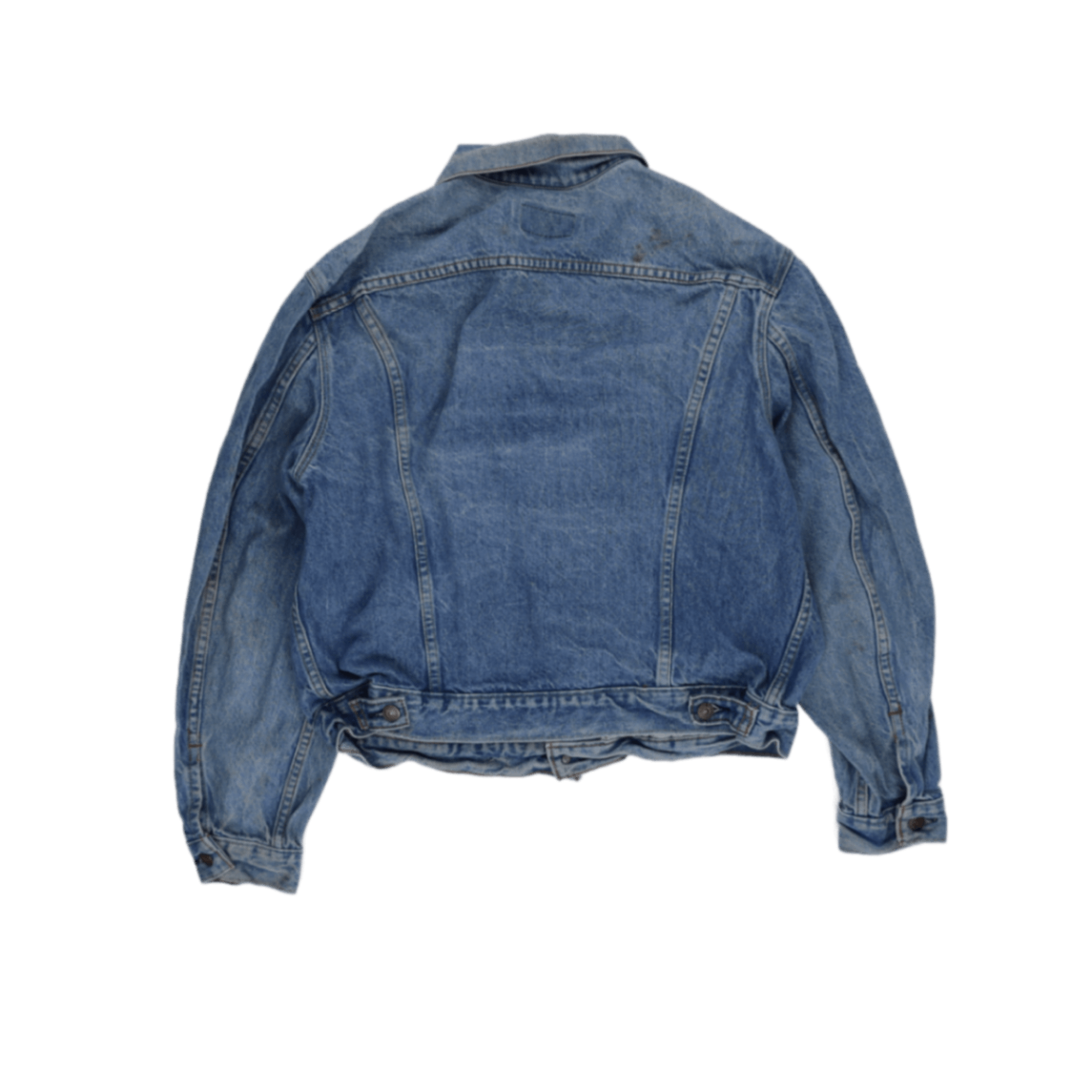 Levi's Vintage Blue Denim Trucker Jacket Large Cotton Denim Collared