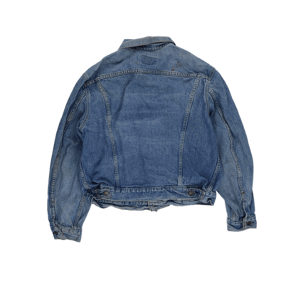Levi's Vintage Blue Denim Trucker Jacket Large Cotton Denim Collared