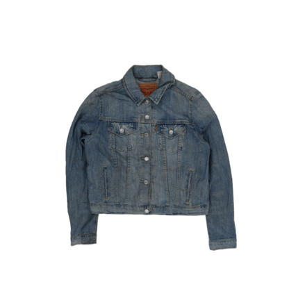 Levi's Light Blue Denim Jacket Large Cotton Blend Vintage Collared