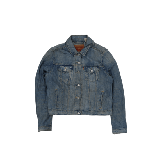 Levi's Light Blue Denim Jacket Large Cotton Blend Vintage Collared