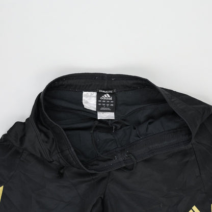 adidas Black Track Trousers Large 78 cm Inseam 38 cm Waist Polyester Mens