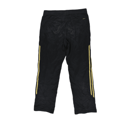 adidas Black Track Trousers Large 78 cm Inseam 38 cm Waist Polyester Mens