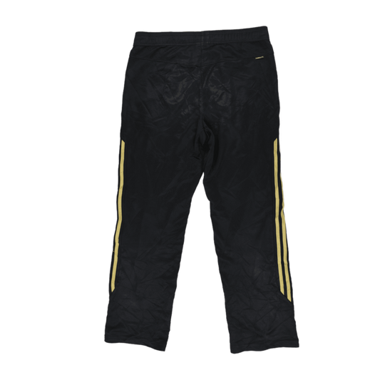 adidas Black Track Trousers Large 78 cm Inseam 38 cm Waist Polyester Mens