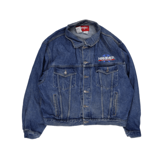 Wrangler Hero Vintage Denim Jacket Blue XL 100 Percent Cotton Collared