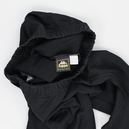 Kappa Black Track Bottoms Large Poly-Cotton Blend Vintage Mens Trousers