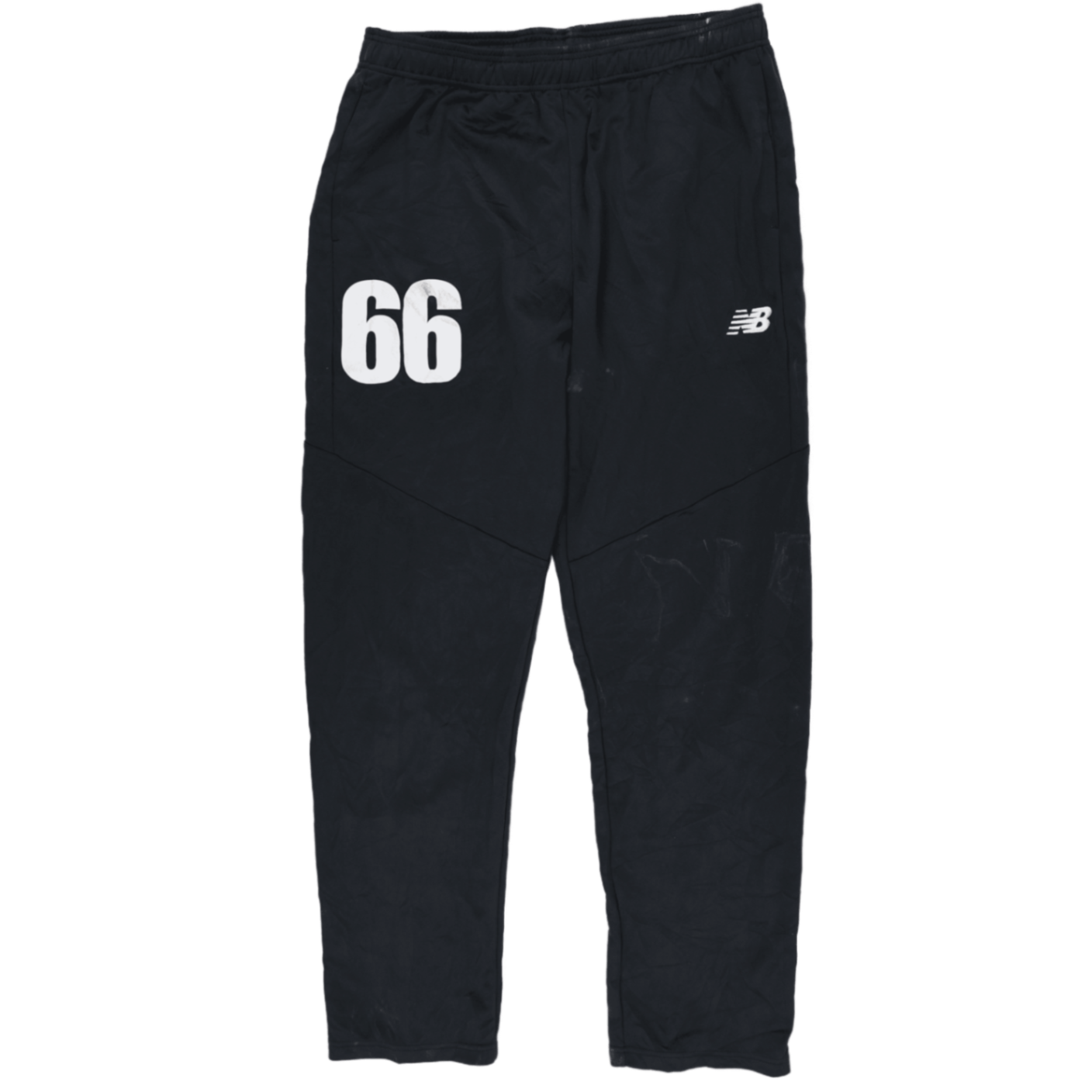 New Balance Black Track Pants Large 78 cm Inseam Polyester Vintage Mens