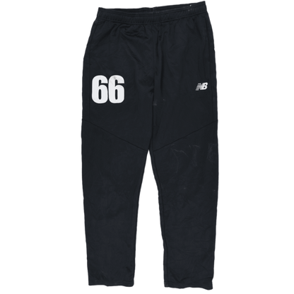 New Balance Black Track Pants Large 78 cm Inseam Polyester Vintage Mens