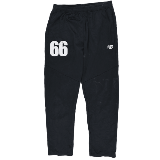 New Balance Black Track Pants Large 78 cm Inseam Polyester Vintage Mens