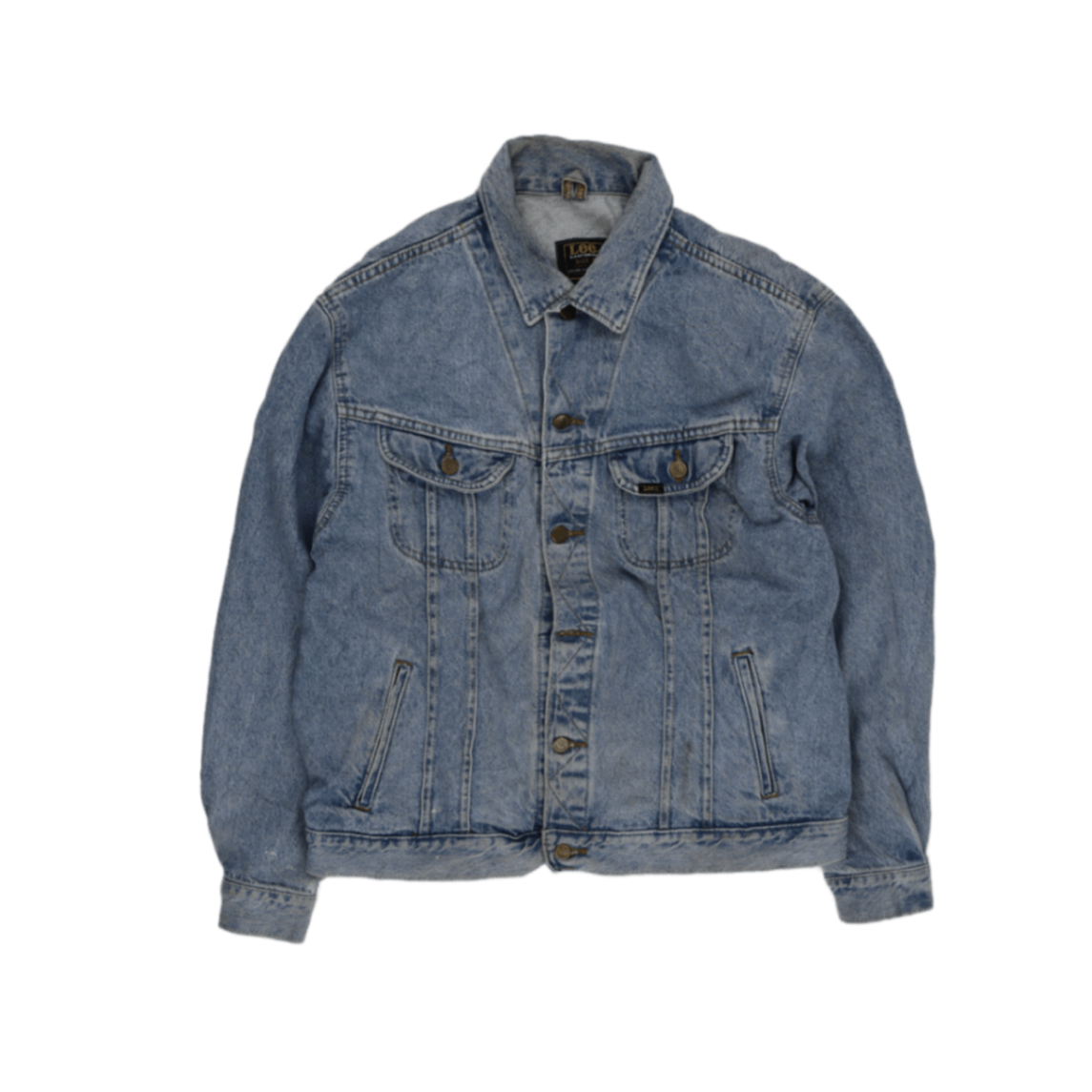 Lee Vintage Denim Jacket Light Blue XL 66 cm Pit to Pit 69 cm Collar to Hem 63 cm Sleeve Length