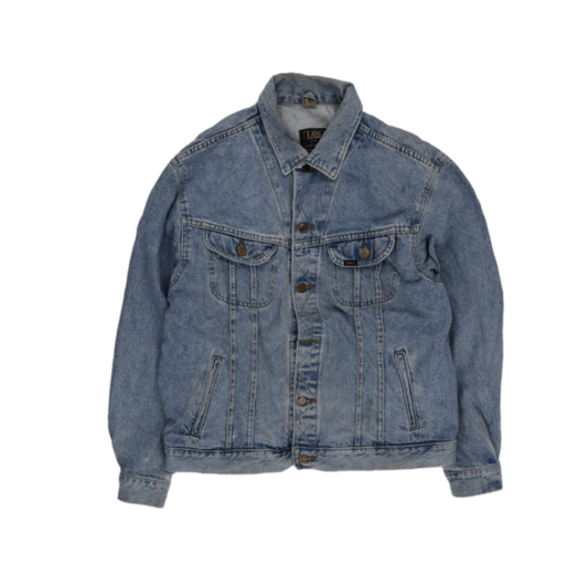 Lee Vintage Denim Jacket Light Blue XL 66 cm Pit to Pit 69 cm Collar to Hem 63 cm Sleeve Length