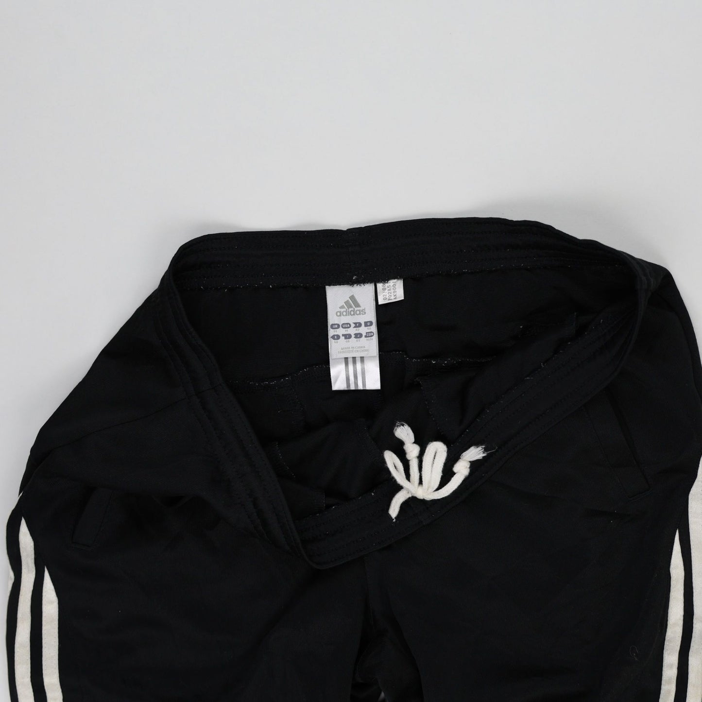 Adidas Black Track Pants Large 80 cm Inseam 40 cm Waist Polyester Mens Clothing
