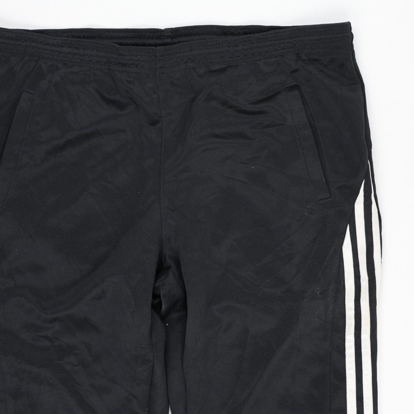 Adidas Black Track Pants Large 80 cm Inseam 40 cm Waist Polyester Mens Clothing