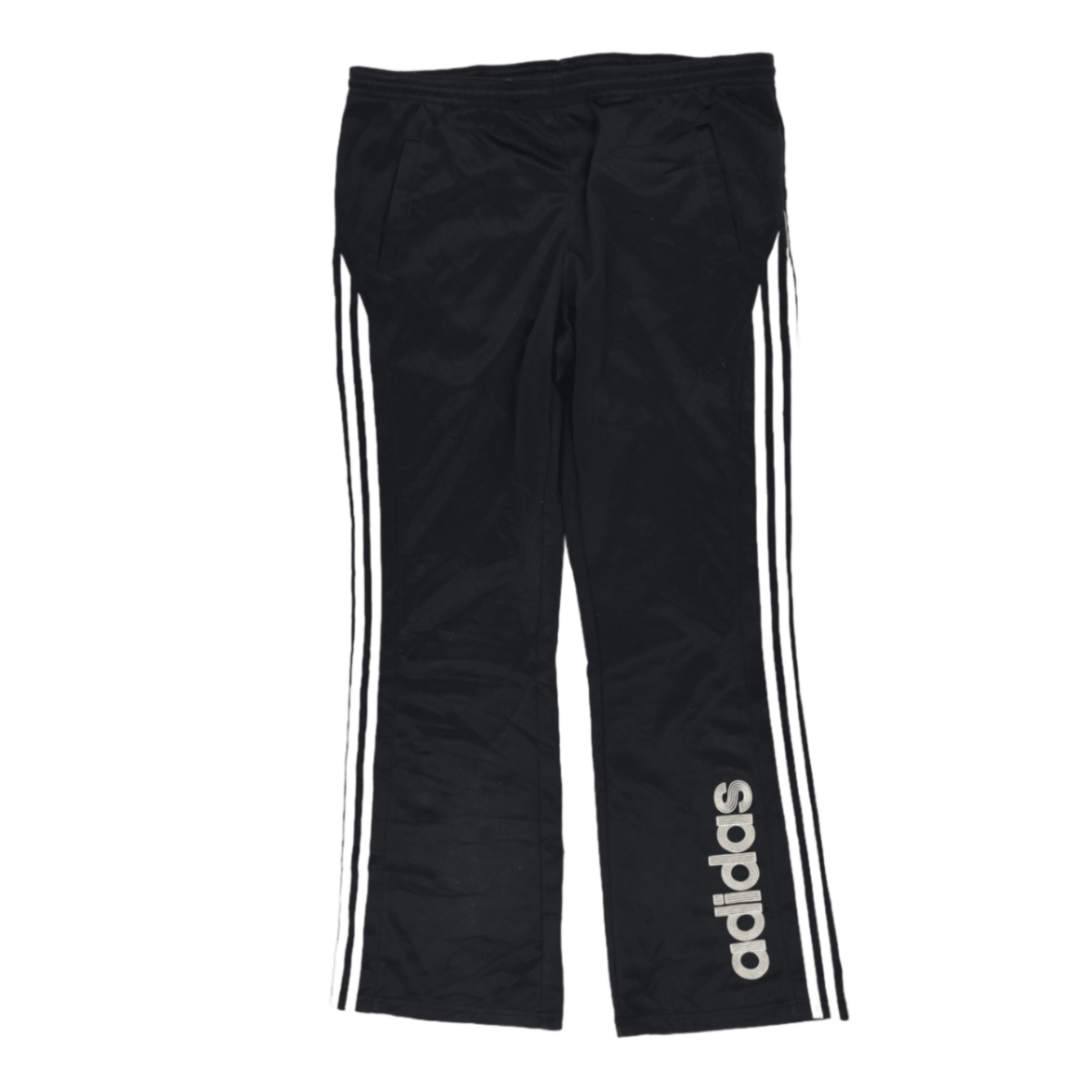 Adidas Black Track Pants Large 80 cm Inseam 40 cm Waist Polyester Mens Clothing