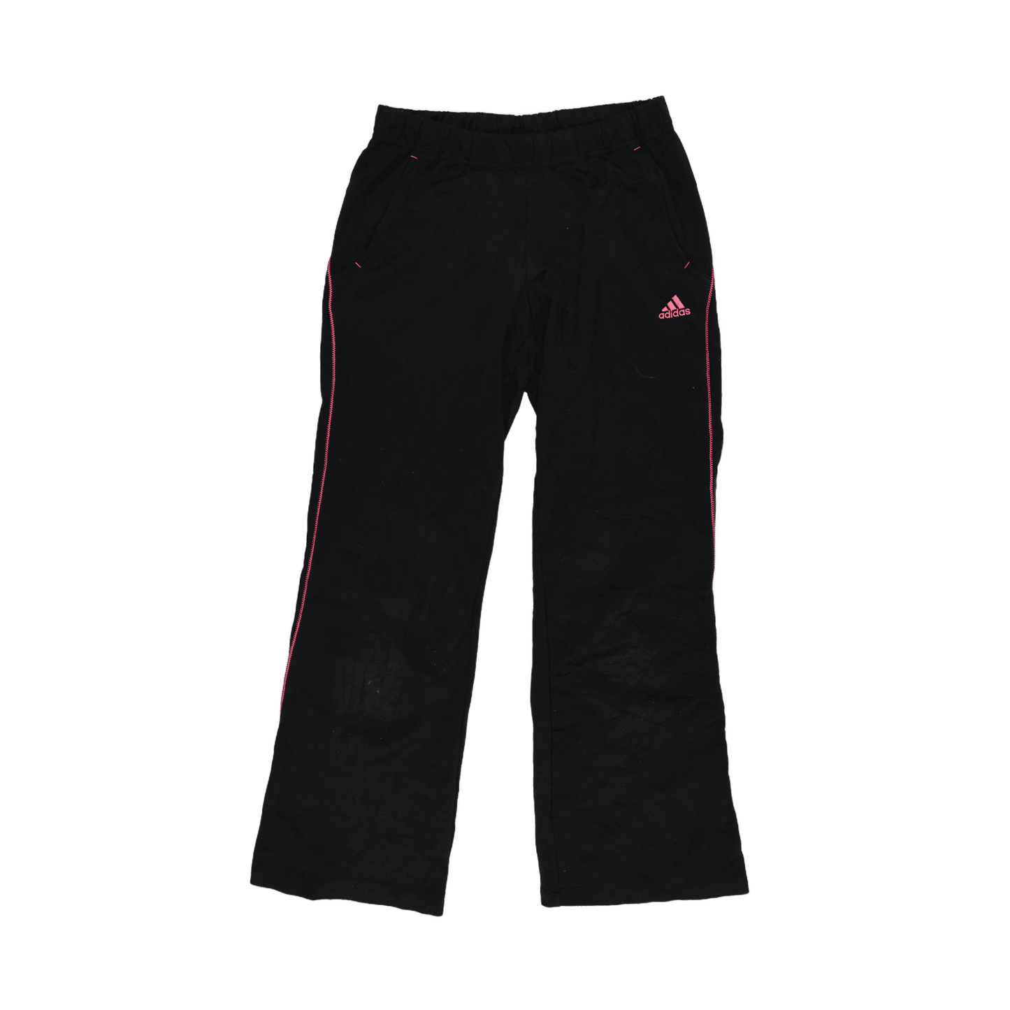 adidas Women's Black Track Trousers UK 10 77cm Polyester
