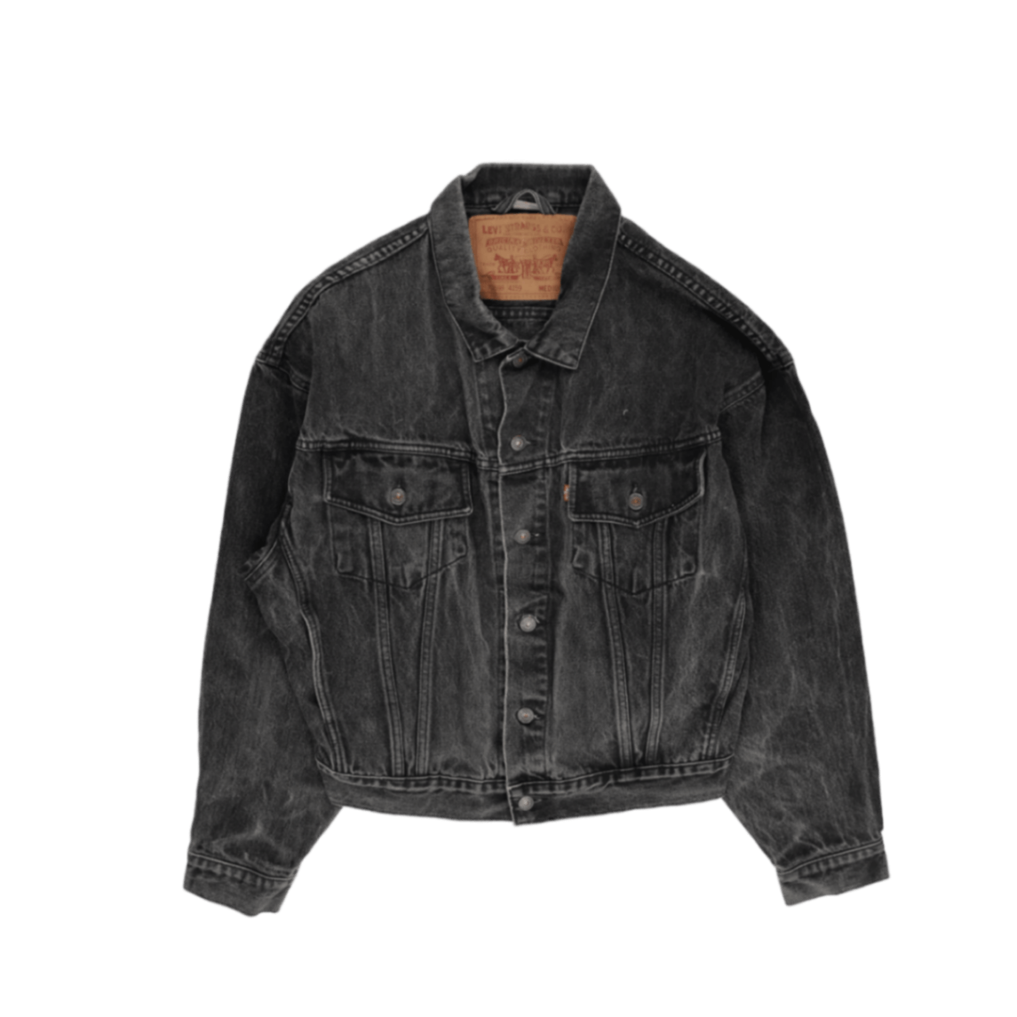 Levi's Vintage Black Denim Trucker Jacket Medium Cotton Men's Outerwear