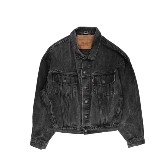 Levi's Vintage Black Denim Trucker Jacket Medium Cotton Men's Outerwear