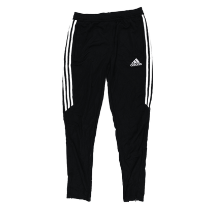 Adidas Black Three Stripe Track Trousers Large Polyester
