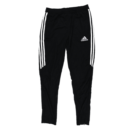 Adidas Black Three Stripe Track Trousers Large Polyester
