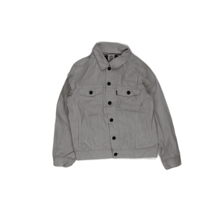 Levi's White Denim Trucker Jacket Youth Large 12-13 Years Cotton