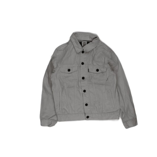 Levi's White Denim Trucker Jacket Youth Large 12-13 Years Cotton