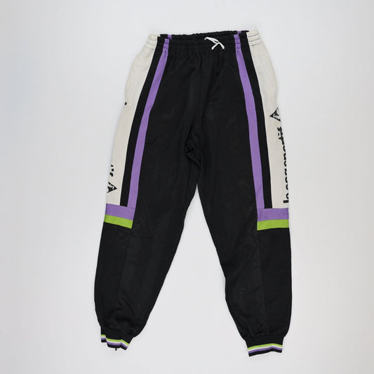 Le Coq Sportif Vintage Colourblock Track Pants Black Purple White Green Size M Polyester