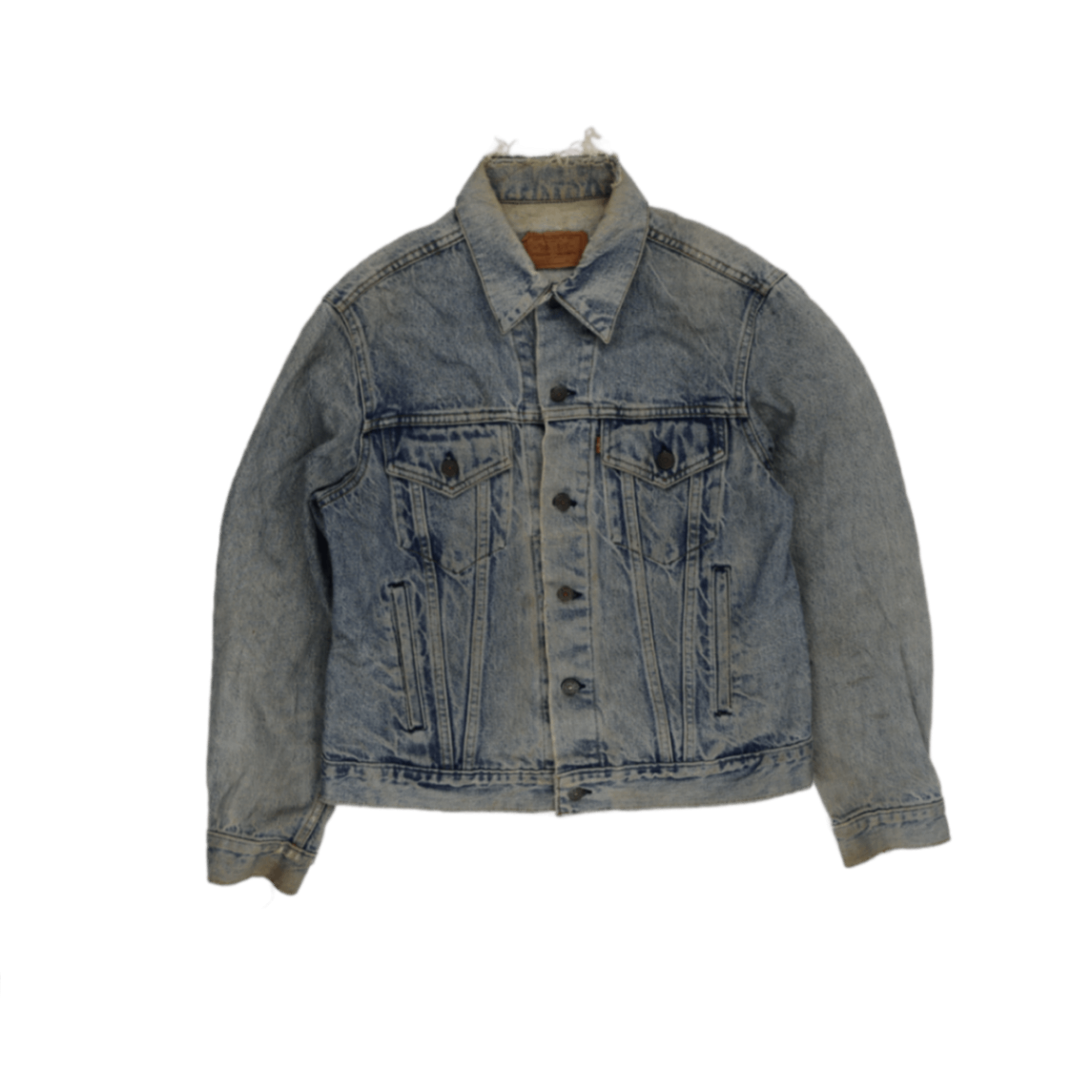 Levi's Vintage Sherpa Lined Denim Jacket Faded Blue Large Cotton Denim