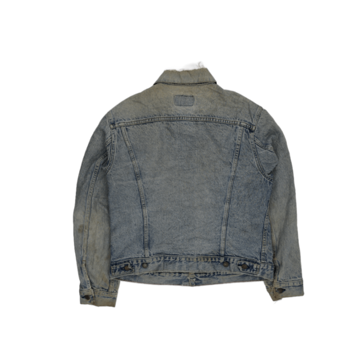 Levi's Vintage Sherpa Lined Denim Jacket Faded Blue Large Cotton Denim