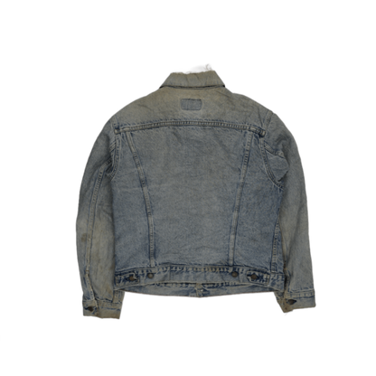 Levi's Vintage Sherpa Lined Denim Jacket Faded Blue Large Cotton Denim