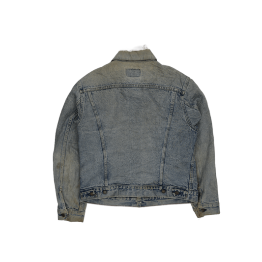 Levi's Vintage Sherpa Lined Denim Jacket Faded Blue Large Cotton Denim