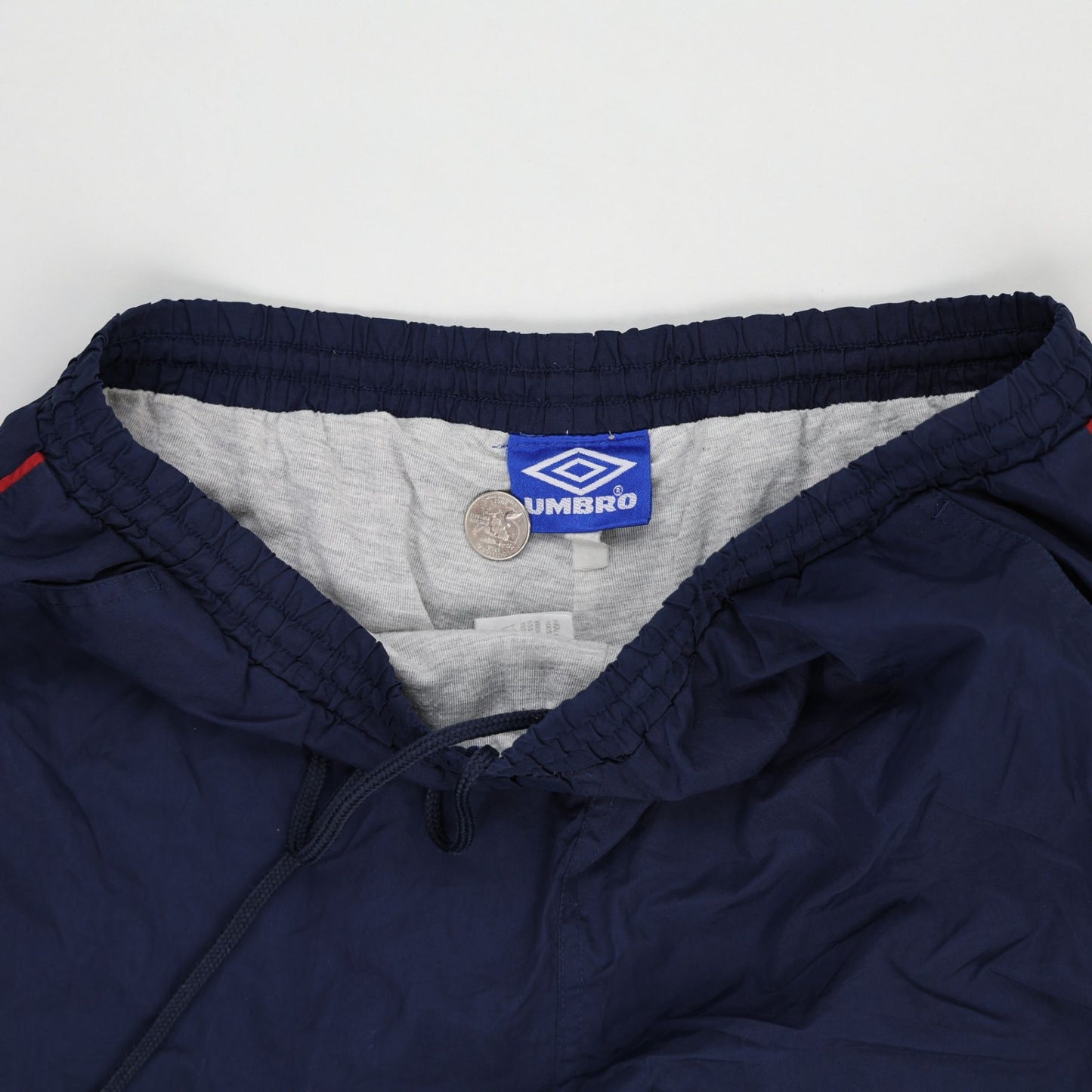 Umbro Navy Blue Track Pants Men's Size L 42 Waist 77 Inseam Nylon
