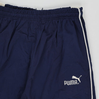 PUMA Navy Track Trousers Men's Medium Polyester Blend 76cm Inseam 38cm Waist