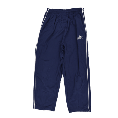 PUMA Navy Track Trousers Men's Medium Polyester Blend 76cm Inseam 38cm Waist