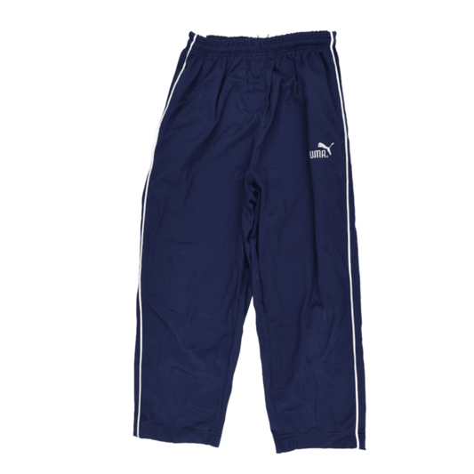 PUMA Navy Track Trousers Men's Medium Polyester Blend 76cm Inseam 38cm Waist