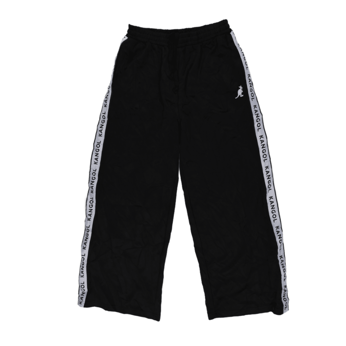 Kangol Black Track Trousers Large 76 cm Inseam 42 cm Waist Polyester Mens Clothing