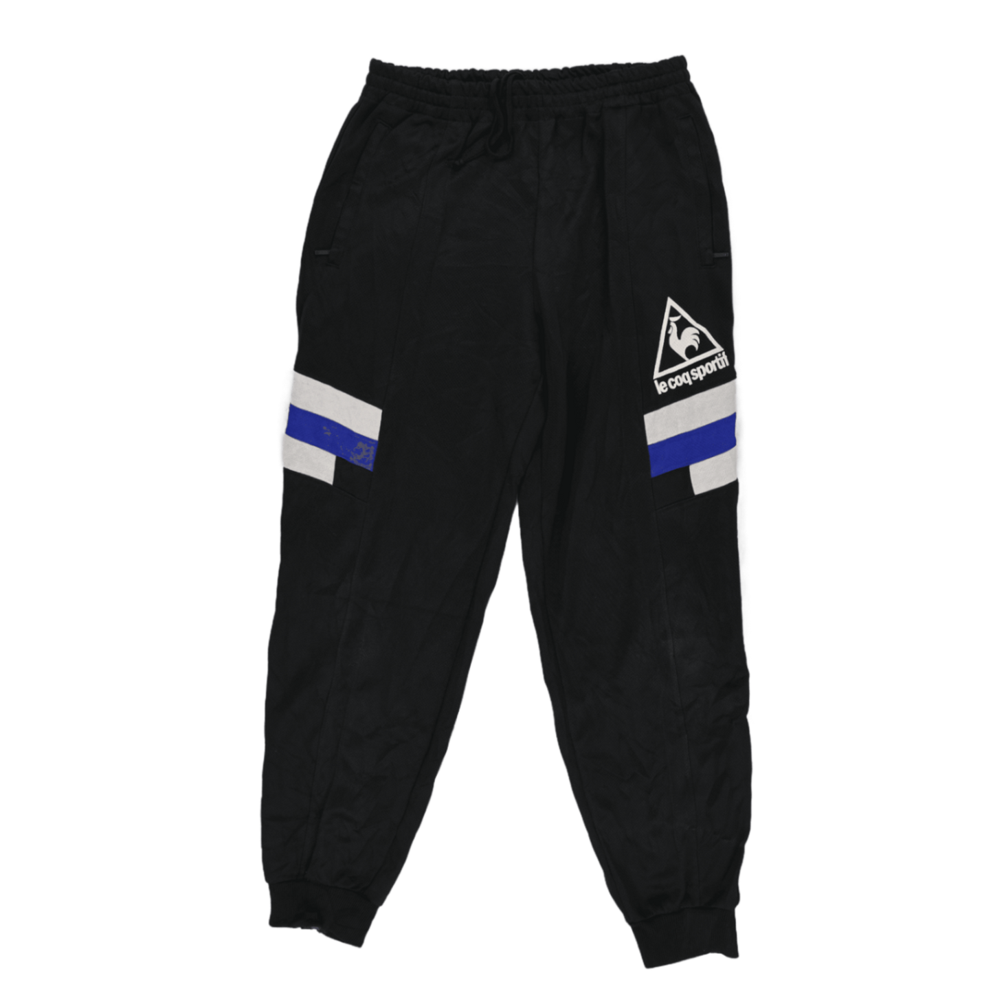 Le Coq Sportif Vintage Black Track Trousers Medium 76 cm Inseam Polyester Mens Clothing